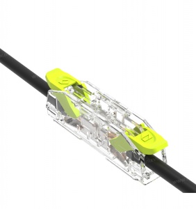 Clema conectare 2 fire 0.2-4mm² cupru litat/flexibil si masiv/solid 400V 32A, transparenta tip push-in - Img 2