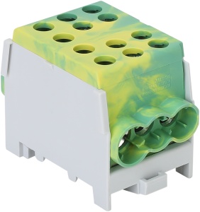 Clemă derivaţie, fixare peșină, verde-galben
