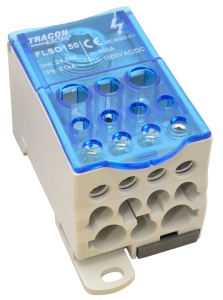 Clemă şir distribuţie, fixare pe şină, construcţie deschisă