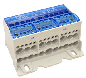 Clemă şir distribuţie, fixarepe şină, construcţie deschisă