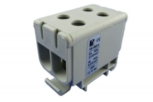 Clema terminala conexiune 1 pol gri Cu-Al 4x50mm² montare pe sina DIN 35mm 145A (Al) 160A ( Cu)