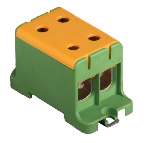 Clema terminala conexiune 1 pol verde galben Cu-Al 4x95mm² montare pe sina DIN 35mm 220A (Al) 245A ( Cu)
