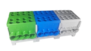 Cleme de distributie derivatie pentru conexiuni monofazice 25mm²/35mm²/ Cu-Al montaj pe sina DIN 100A - Img 3