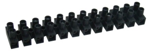 Cleme şir flexibile, profil H, 12 poli, negru