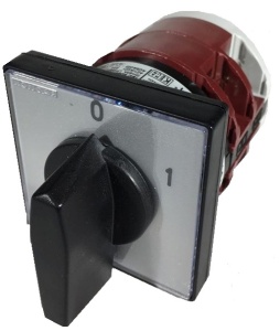 Comutator 63A 18.5kW IP40 cu came PACO rotativ incastrabil 3 poli 2 pozitii 0-1 PORNIT-OPRIT