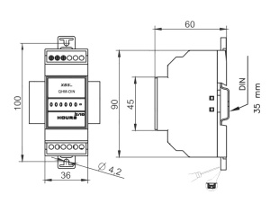 Contor ore de functionare cu montaj pe sina DIN 90-264V IP40 - Img 3