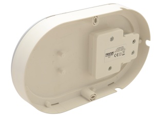 Corp ilum.LED din mat .plastic cu ramă argintie, oval - Img 3