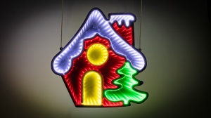 Decorațiune de Crăciun cu oglindă, căsuță, USB (X25014)