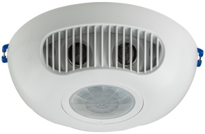 Detector de mişcare infraroşu, ultrasonic, de tavan, alb - Img 1