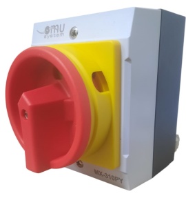 Intrerupator 10A 4kw 0-1 ON-OFF 3 poli 400V AC IP65 industrial aplicat casetat blocabil 3x10A - Img 2