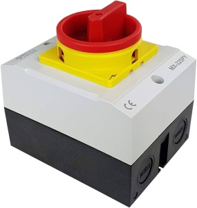 Intrerupator 25A 7.5kw 0-1 ON-OFF 3 poli 400V AC IP65 industrial aplicat casetat - Img 2