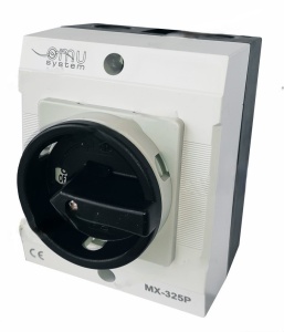 Intrerupator 3 poli 25A 7,5kw IP65 cu carcasă pornit/oprit 400V blocabil - Img 1