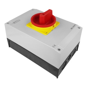 Intrerupator 63A 22kw 0-1 ON-OFF 3 poli 400V AC IP65 industrial aplicat casetat - Img 3