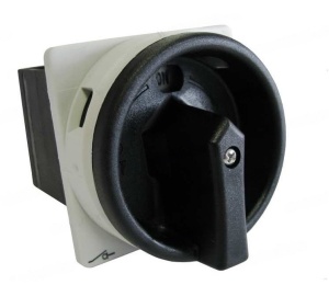 Intrerupator incastrabil 25A 3 poli 7.5kW placa frontala gri 66x66mm