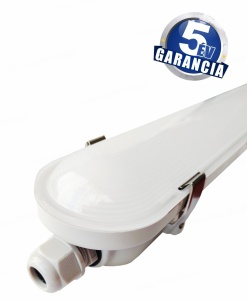 Lampa industriala corp led 120cm 33W 4000K alb natural 4620lm 140lm/W ABS+PC cu cleme metalice fara palpaire IP65 5 ani garantie pentru hale sau depozite - Img 2