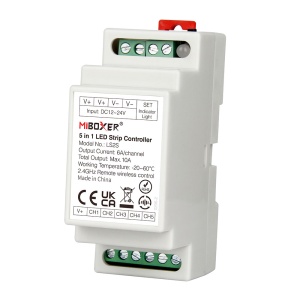 Mi-Light LS2S MiBoxer 5 în 1 controler de zonă, control pentru bandă LED pentru șină DIN DIM+WW+CW/RGB/RGBW/RGB+CCT