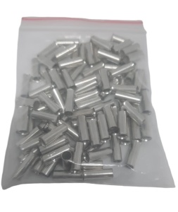 Pini tubulari neizolati 2.5 mm² lungime 10mm set 100 bucati terminali ferule - Img 1
