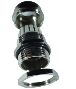 Presetupa metalica PG42 din alama nichelata diametru 32 - 38 mm IP68 - Img 3