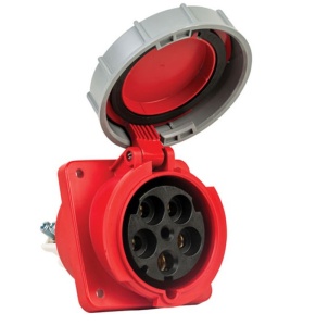 Priza trifazica 5 poli 125A 3P+N+E incastrabila ST oblica 6h CEE 380V IP67