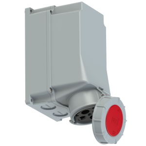 Priza trifazica aplicata 4 poli 125A 3P+E 6h CEE 380V IP67 - Img 2