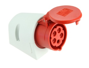 Priza trifazica aplicata 5 poli 32A 3P+N+E 6h CEE 380V IP44 - Img 2