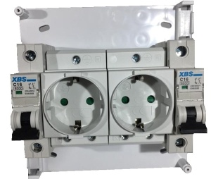 Prize aplicate schuko, cu protectie copii si doua sigurante 1 pol 16A IP20 - Img 3