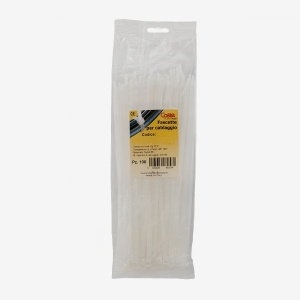 Set 100 buc colier cablu 360x7.6mm din plastic alb rezistenta 54.4kg Cobra 9440 - Img 1