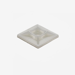 Set 100 buc suport cleme albe adezive 19x19 din plastic pentru prindere colier plastic