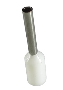 Set 100 pini terminali izolati 0.75 mm² albi ferule cupru 14.6mm