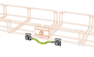 Set conector conductor impamantare pentru canal cablu metalic din sarma mesh SUM 1 - Img 3