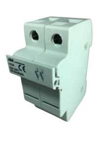Soclu separator pentru sigurante cilindrice fuzibile 10x38 2P 32A montaj pe sina DIN omega 35mm 690V - Img 1