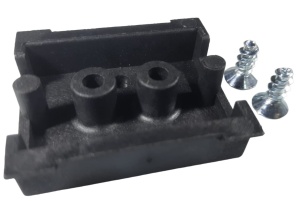 Suport din plastic pentru sina DIN omega 35mm autoadeziv 43x38mm - Img 3