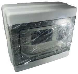 Tablou electric aplicat Elettrocanali 8 module IP65 IK08 cu usa transparenta fumurie - Img 3