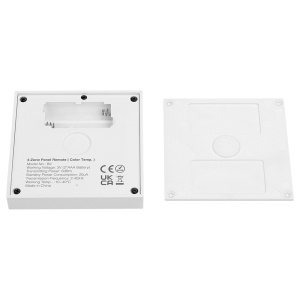 Telecomandă albă Mi-Light MiBoxer cu 4 zone, montată pe perete, control al temperaturii și luminozității culorii DIM+CCT B2 - Img 3