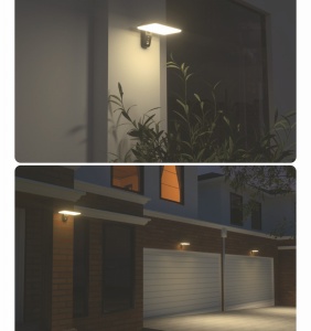 Aplică solară LED reglabilă FLAT 15W 2000lm 4000K neagră , 3000K, 4000K, 6000K ( CCT selectabil ) IP65 - Img 3