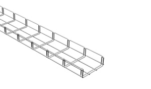 Canal cablu metalic 150x50mm din sarma mesh galvanizat lungime 2m jgheab pentru trasee electrice - Img 1