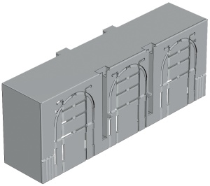 Capac de protecţie superior /inferior intrare conductor, 3P