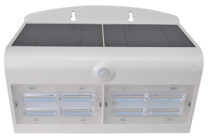 CIL de perete LED, panou fotovoltaic,detector mișcare, alb - Img 2