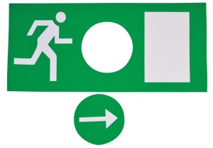 CIL de sig-evacuare cu LED, cu pictograme autoadezive - Img 4