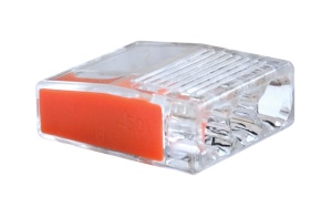 Clemă de legături fără şurub, transparent/portocaliu - Img 1