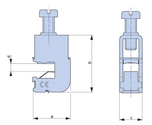 Clemă derivaţie din bară, pentru bare de 10mm grosime - Img 2