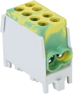 Clemă derivaţie, fixare peșină, verde-galben