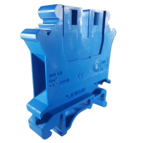 Clema pe sina bloc terminal 6mm² albastra 32A 42.5x47mm 690V - Img 1