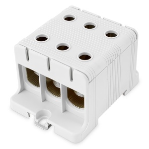 Clema terminala conexiune 1 pol gri Cu-Al 6x95mm² montare pe sina DIN 35mm 220A (Al) 245A ( Cu)