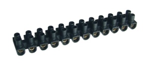 Cleme şir flexibile cu lamele, profil H,12 poli, negru
