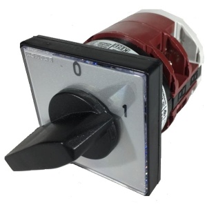 Comutator 63A 18.5kW IP40 cu came PACO rotativ incastrabil 3 poli 2 pozitii 0-1 PORNIT-OPRIT - Img 2