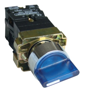 Comutator cu braţ, iluminat, albastru,LED, 3 poziţii, fără b