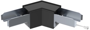 Conector 45° pentru CIL LIN de birou, negru