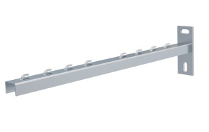 Consola 500x120mm NPZM500 electro-galvanizata suport pentru prindere canal cablu din sarma mesh 400mm, susținere maxim 75 kg