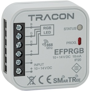 Controler LED RGB, radio, în doza de aparat,3 can.,pt.EFC-01